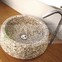 Atypical wash-basin from stone
